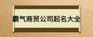 霸氣商貿(mào)公司起名大全