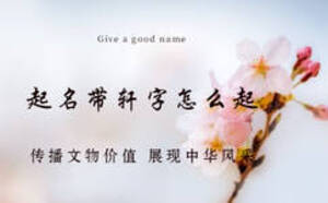 起名帶軒字怎么起，哪家公司起名靠譜