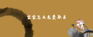 寶寶怎么取名免費(fèi)起名