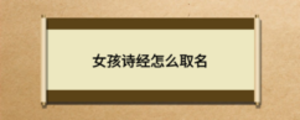 女孩詩(shī)經(jīng)怎么取名