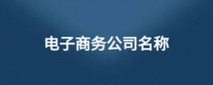 電子商務(wù)公司名稱