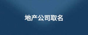 地產(chǎn)公司取名