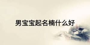 男寶寶起名楠什么好