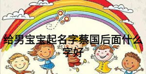 給男寶寶起名字蔡國(guó)后面什么字好
