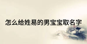 怎么給姓易的男寶寶取名字