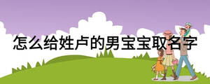 怎么給姓盧的男寶寶取名字