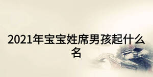 2021年寶寶姓席男孩起什么名