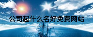 公司起什么名好免費(fèi)網(wǎng)站