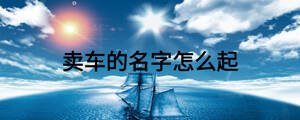 賣車的名字怎么起