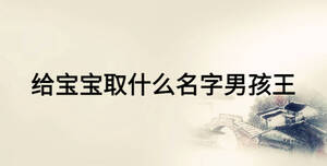 給寶寶取什么名字男孩王