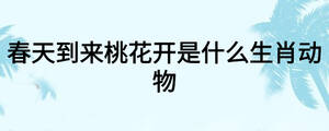 春天到來桃花開是什么生肖動(dòng)物