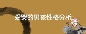愛(ài)哭的男孩性格分析