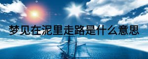 夢見在泥里走路是什么意思