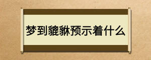 夢到貔貅預示著什么