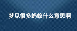 夢見很多螞蟻什么意思啊