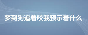 夢到狗追著咬我預(yù)示著什么