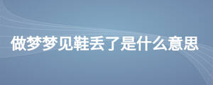 做夢(mèng)夢(mèng)見鞋丟了是什么意思