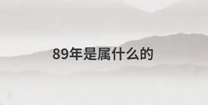 89年是屬什么的