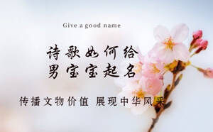 詩(shī)歌如何給男寶寶起名